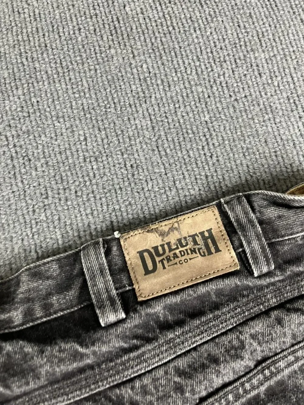 Duluth Trading Co Mens Black Relaxed Fit Jeans 46x30